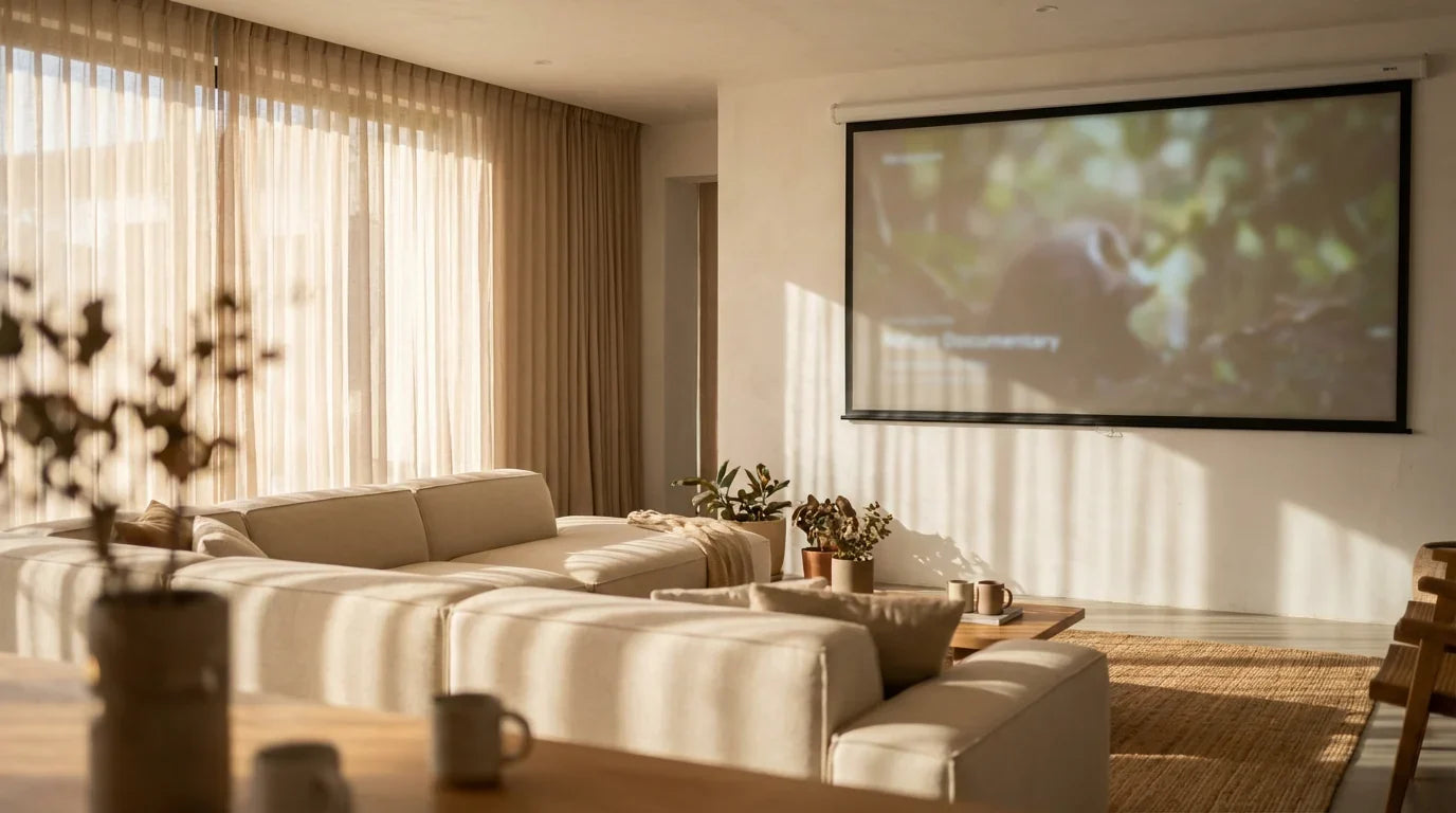 Beamer bei Tageslicht: Filme schauen, ohne die Vorhänge zu schließen
