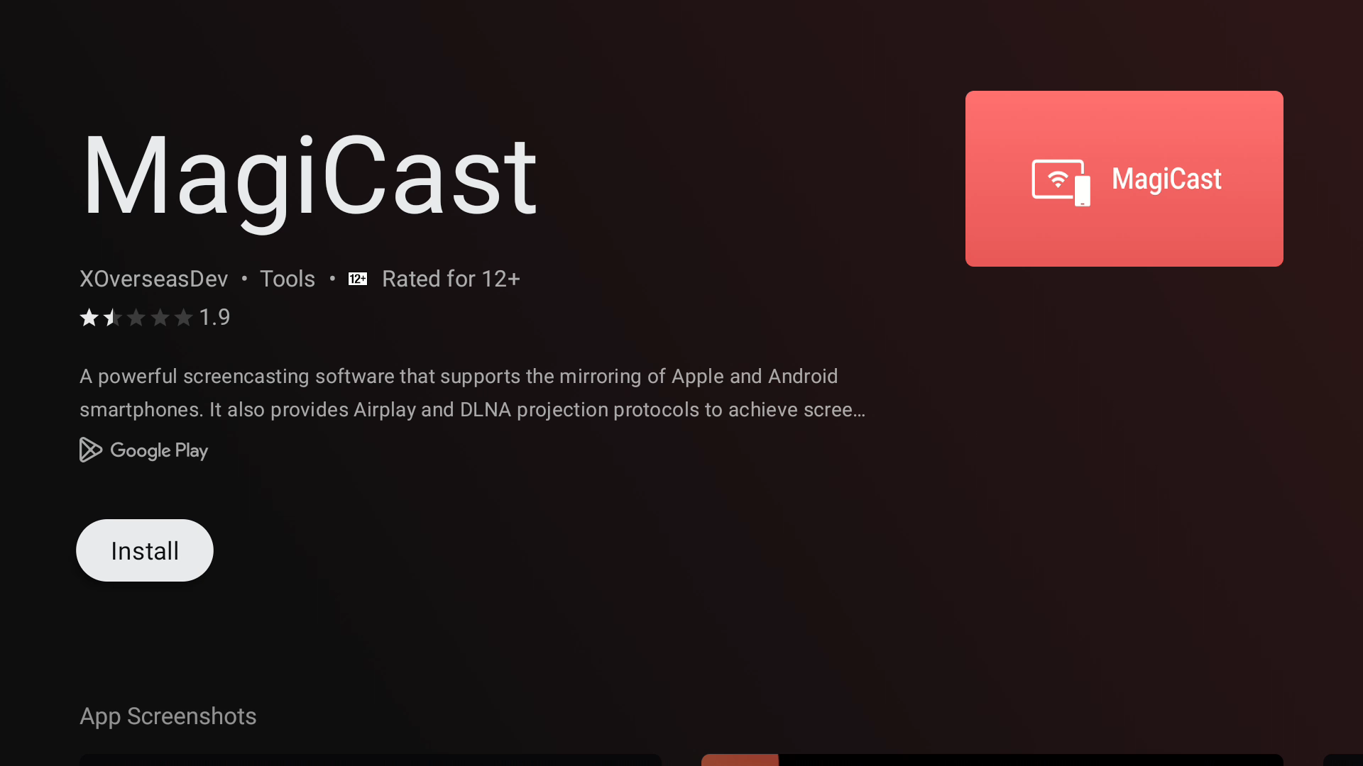 Laden Sie Magicast auf den XGIMI-Projektor für die drahtlose iPhone-Verbindung herunter.