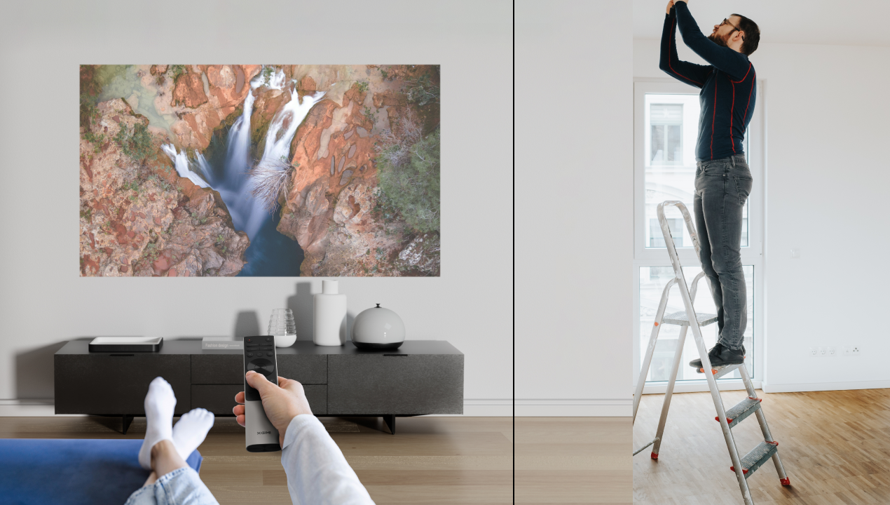 XGIMI TITAN 4K 5000 Lumens projector Flexible Placement with Automated Lens Shifting